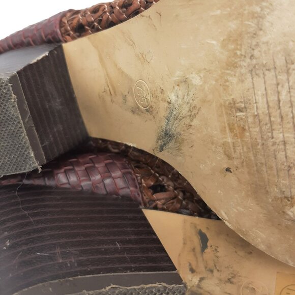 Coconuts By Matisse Caught Up Woven Leather Perforated Western Style Boots 7.5 - Picture 10 of 14